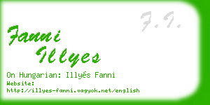 fanni illyes business card