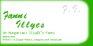 fanni illyes business card